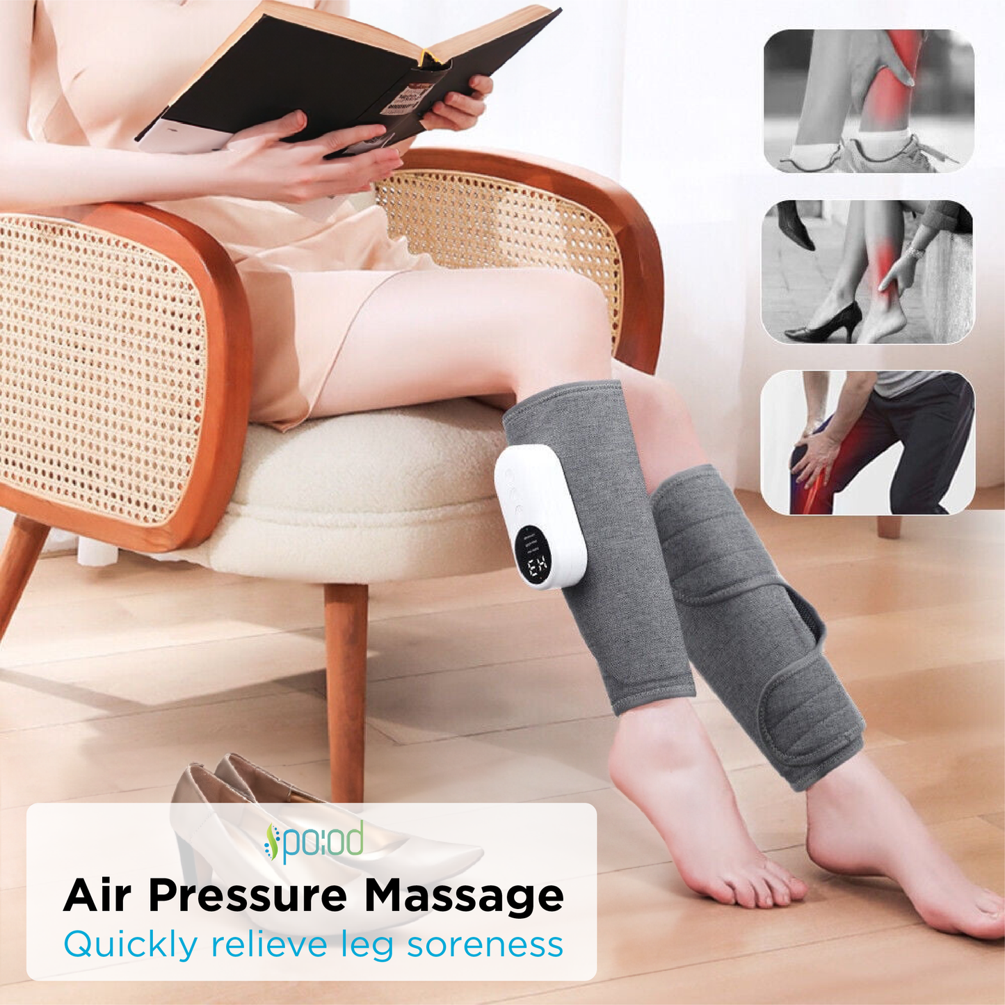 Poiod Leg Relief Massager | Pain-Free Legs in 15 Minutes